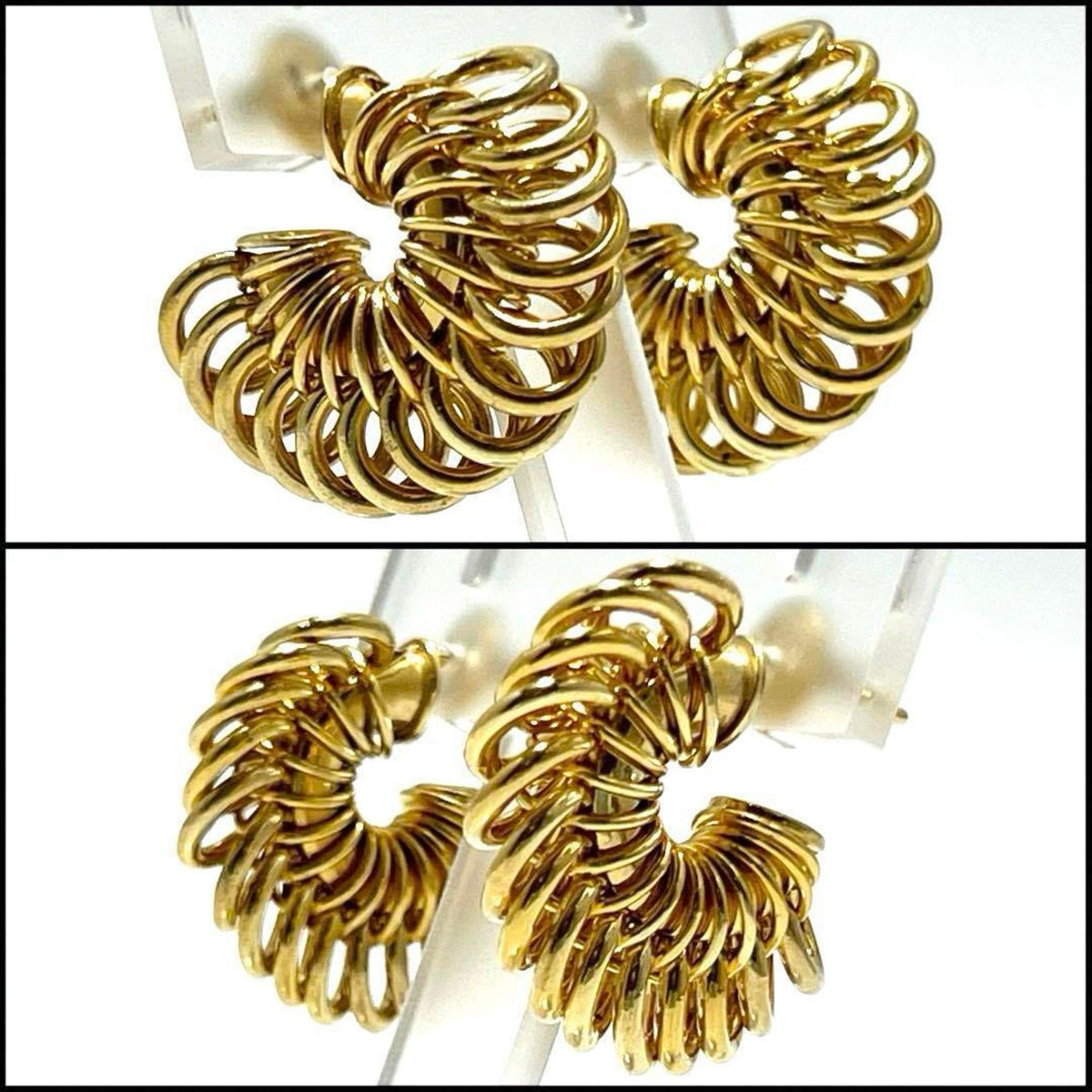 Earrings Hoop Gold and Sterling Silver
