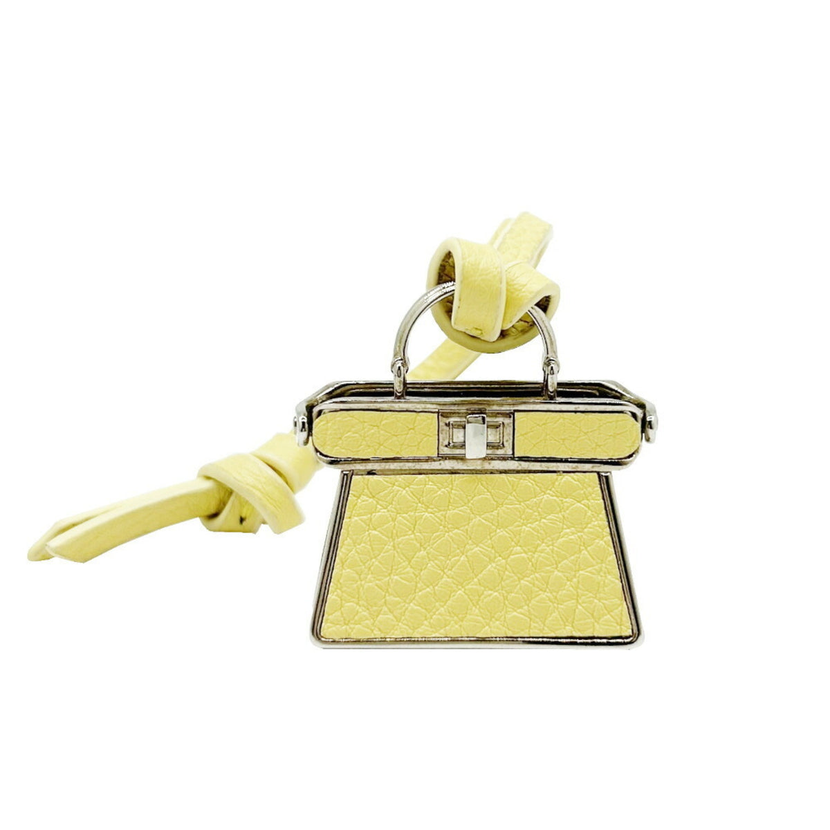 Charm Yellow Leather Handbag Charm