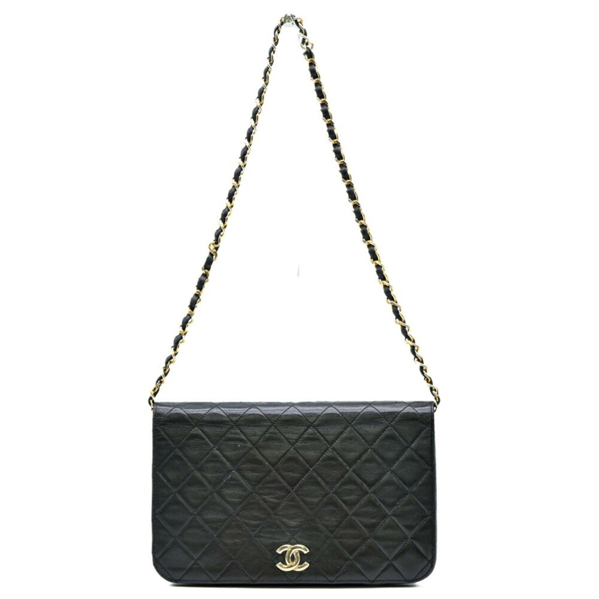 Vintage Full Flap Bag Quilted Lambskin Medium