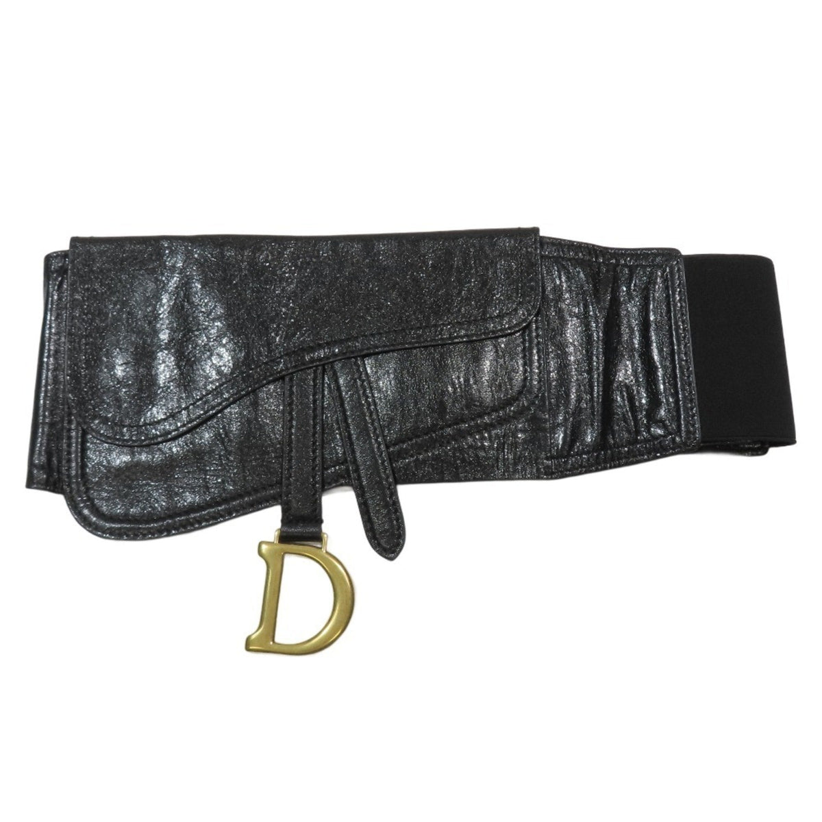 Saddle Double Buckle Belt Bag Leather