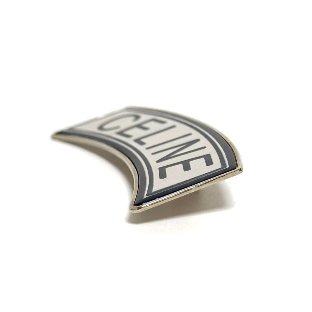 Brooch Metal Blue and Silver