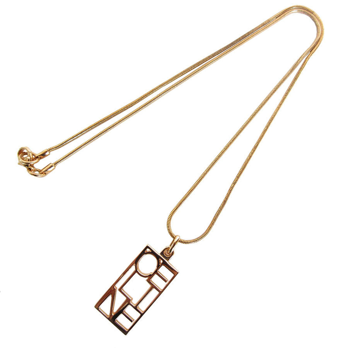 Pendant Necklace Metal Pink Gold
