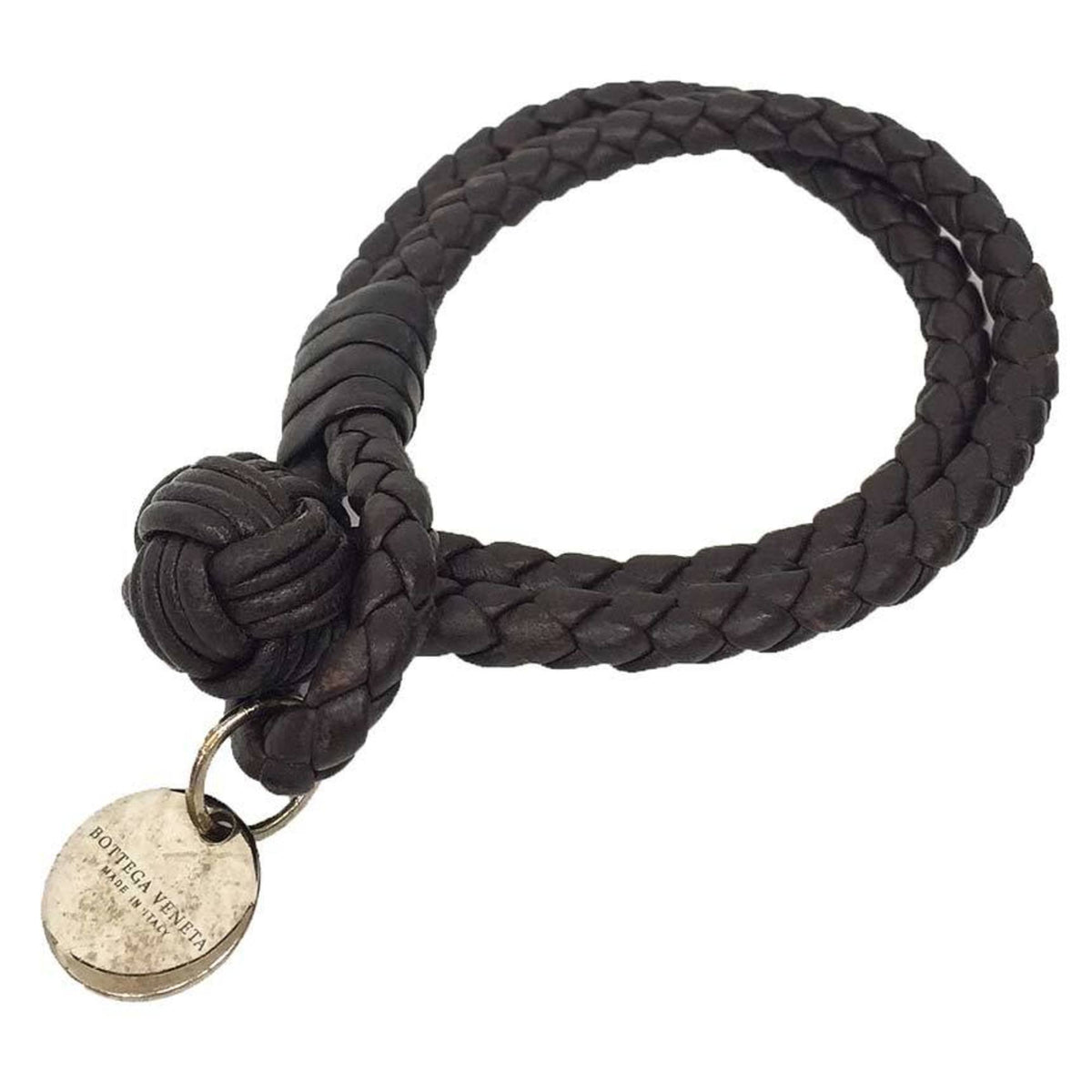 Intrecciato Bracelet Leather Brown