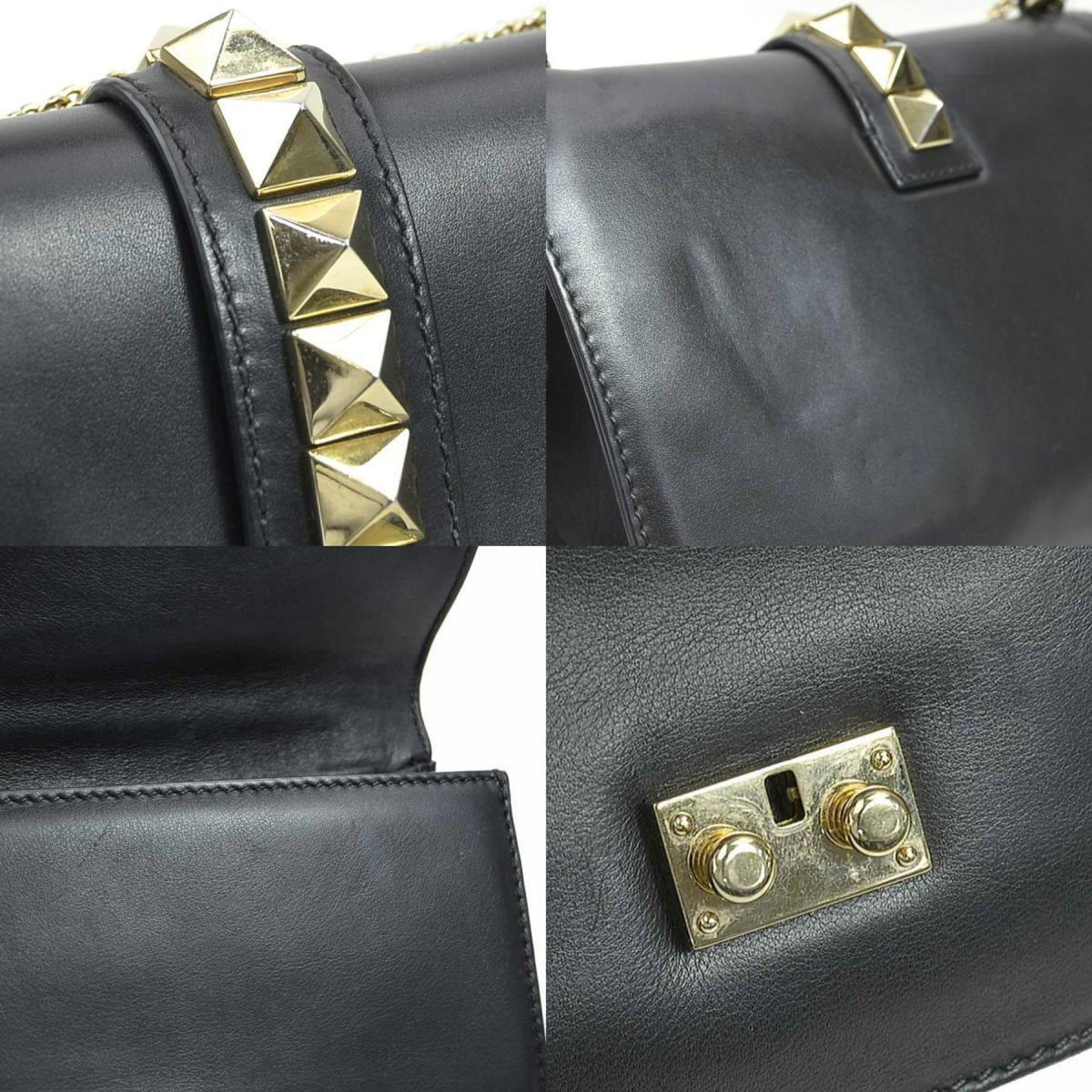Glam Lock Shoulder Bag Leather Medium
