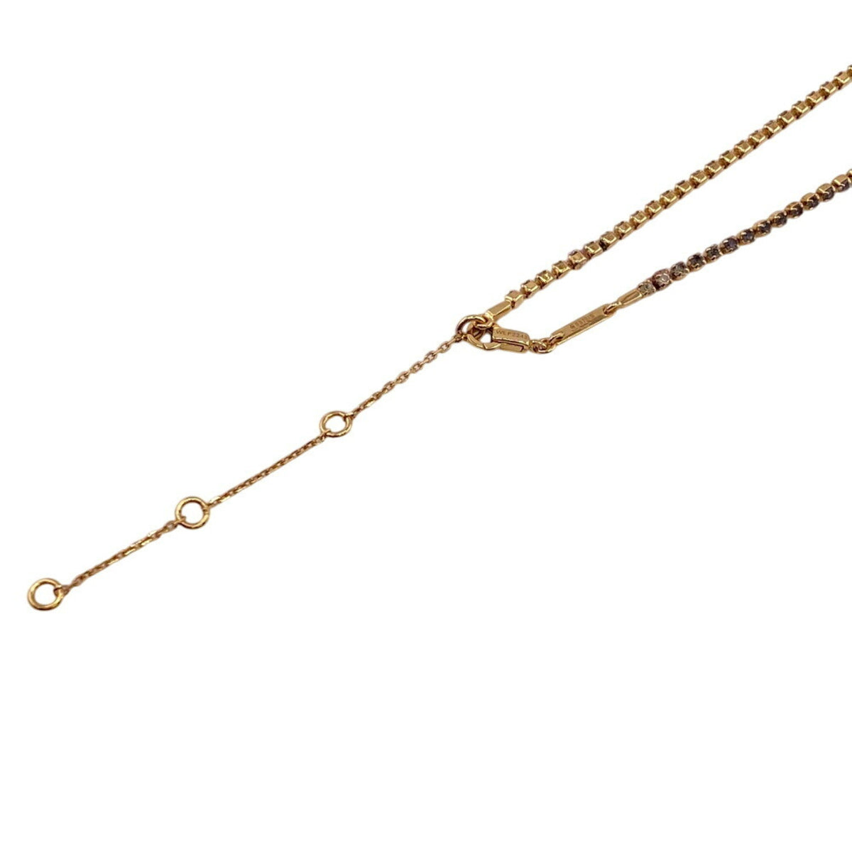 Sparkle Triomphe Pendant Necklace Metal and Rhinestone Gold
