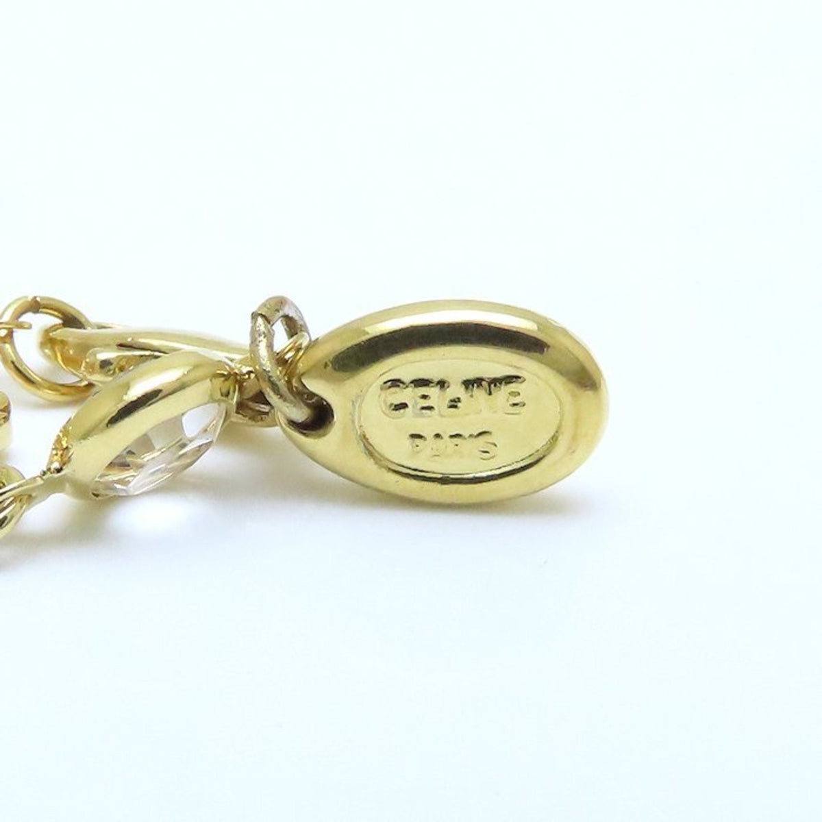 Triomphe Motif Bracelet Gold Plated with Rhinestones
