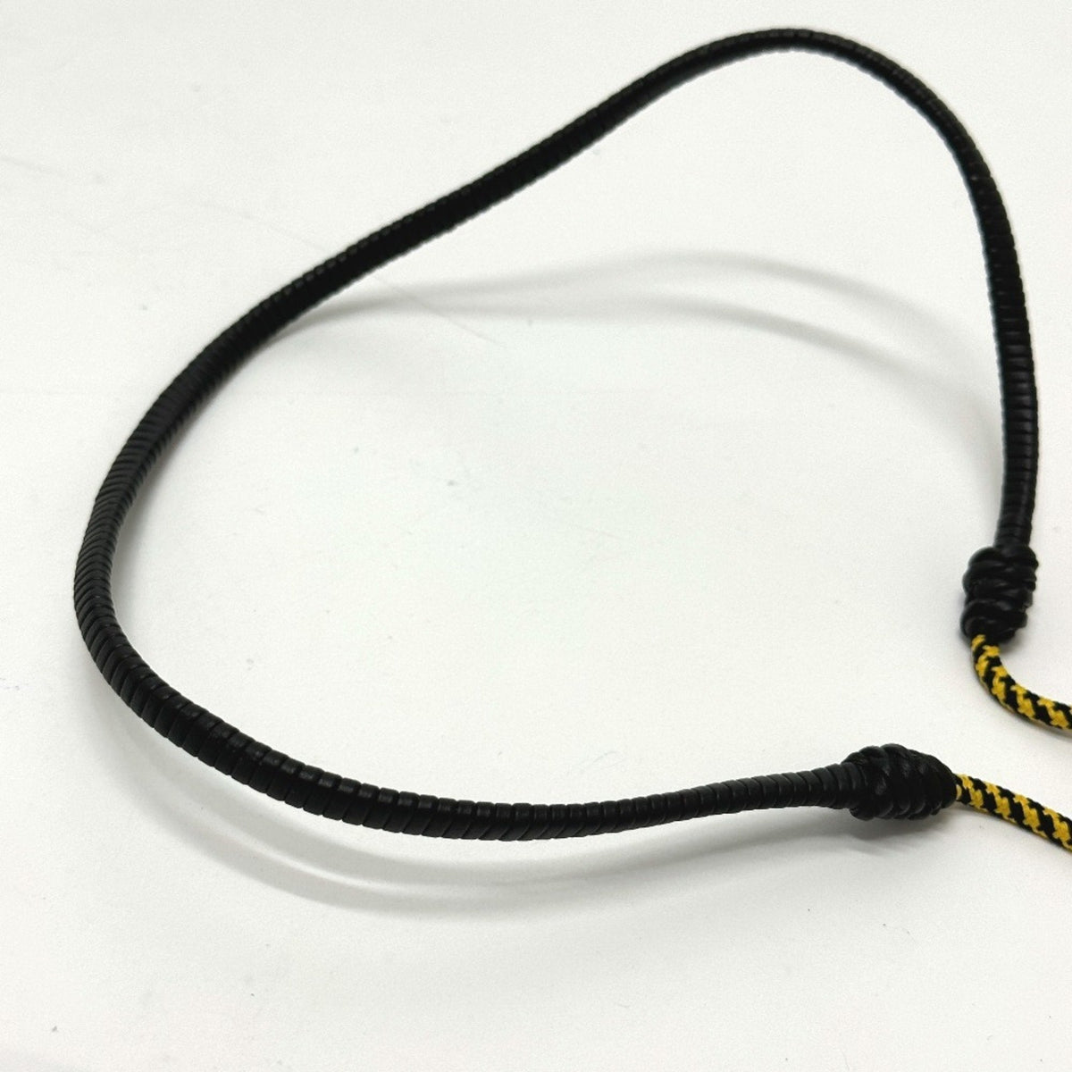 Choker Necklace Leather Black Orange Yellow