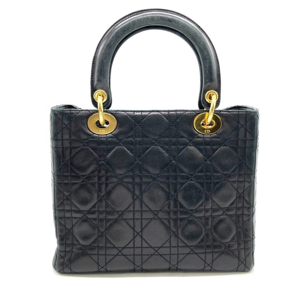 Vintage Lady Dior Bag Cannage Quilt Lambskin Medium
