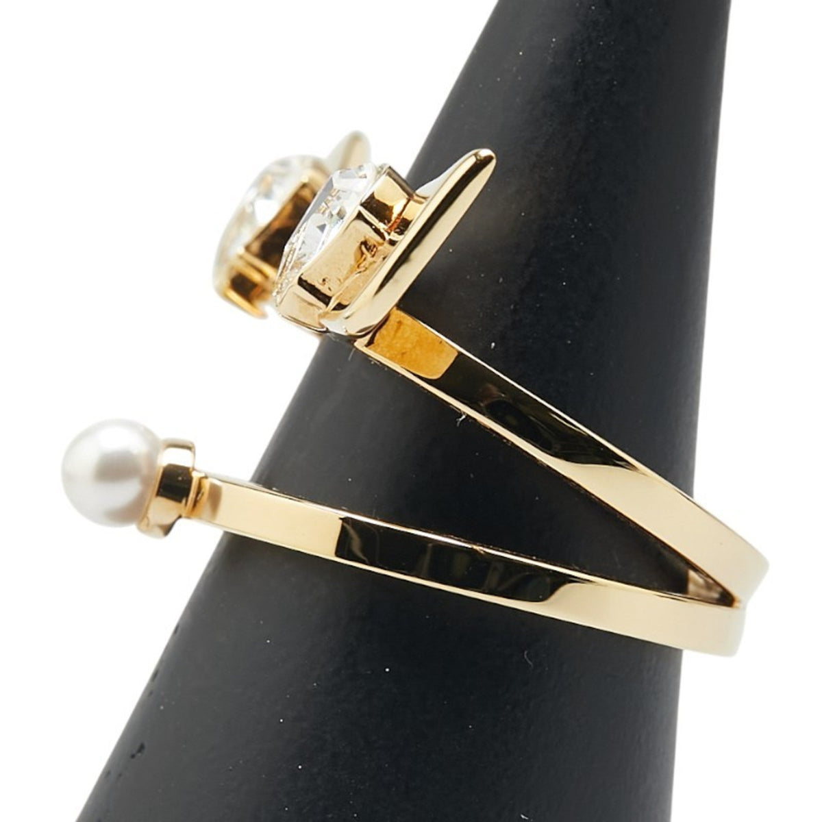 Band Ring Gold with Rhinestone