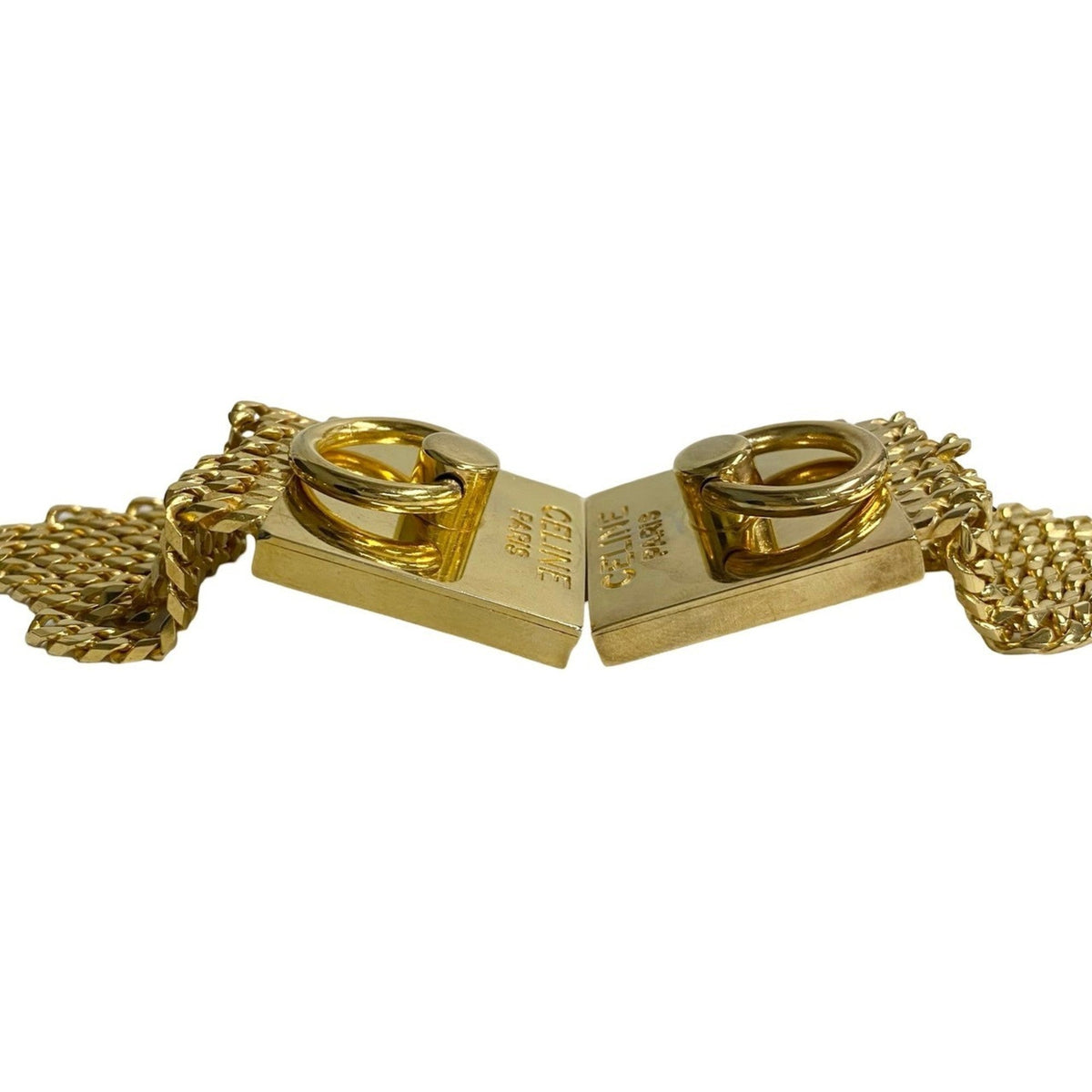 Earrings Logo Gold-Tone Metal