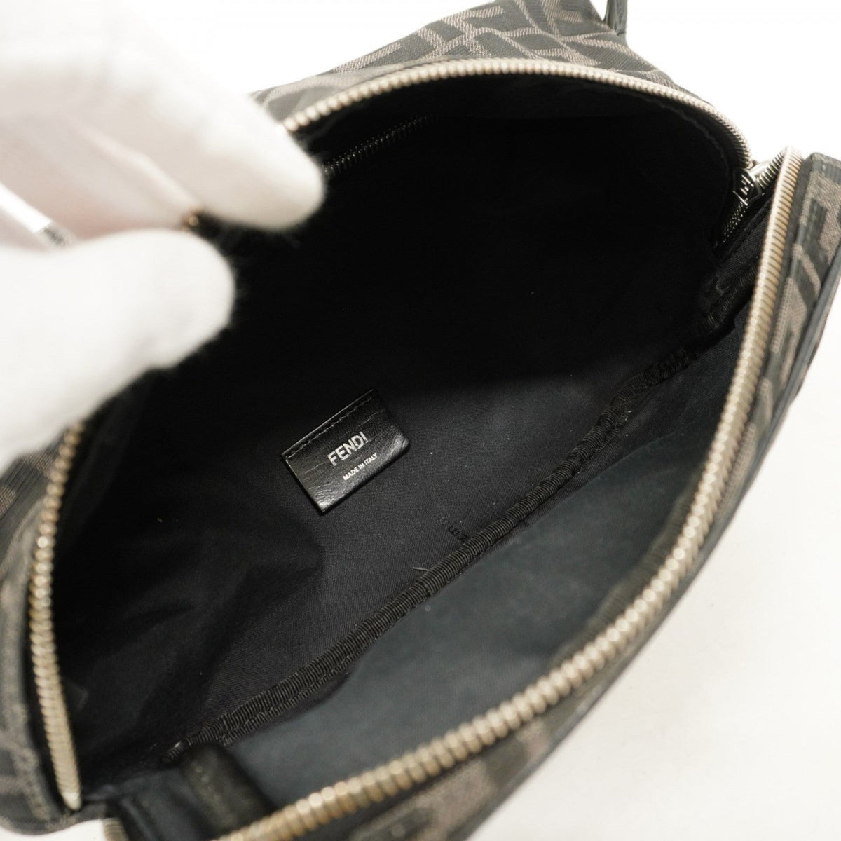 Logo Camera Case Bag Zucca Coated Canvas Medium