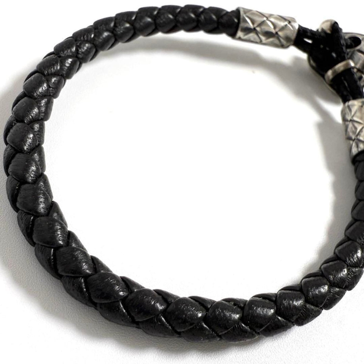 Charm Bracelet Leather and Sterling Silver