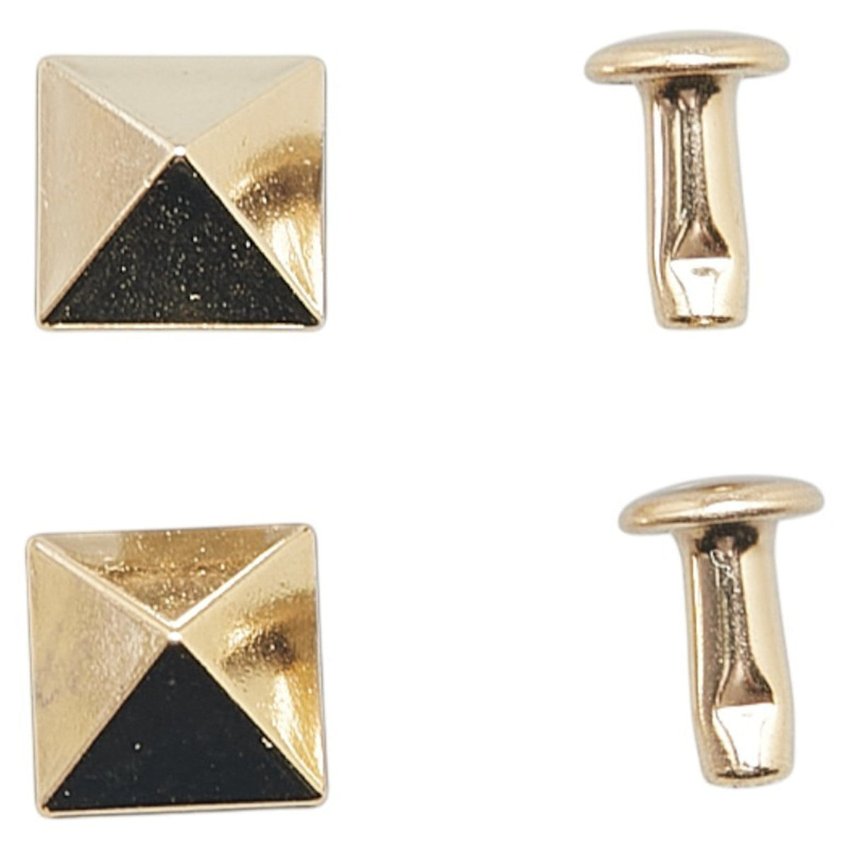 Rockstud Bracelet Leather White and Gold