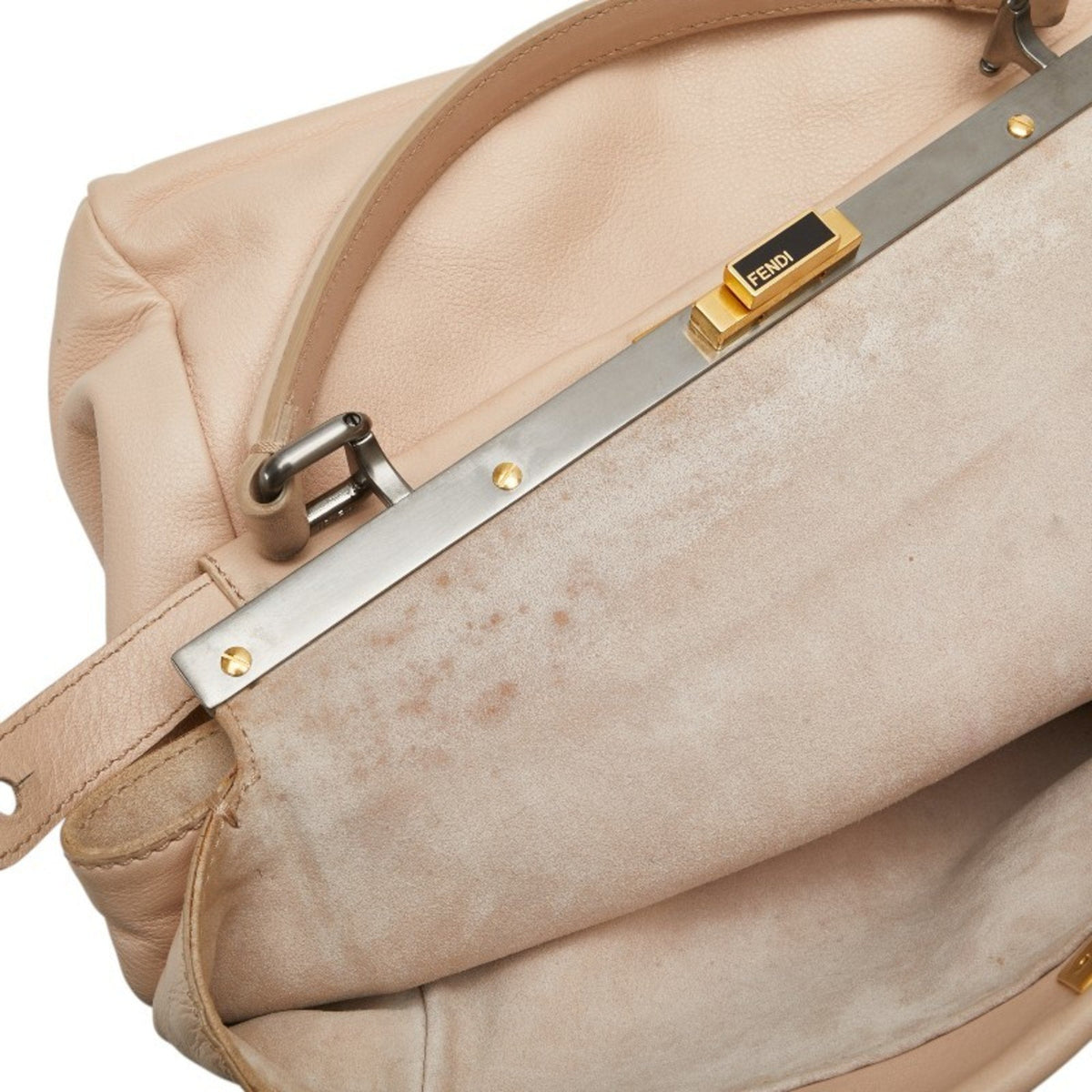 Peekaboo Bag Leather with Snakeskin Interior Large