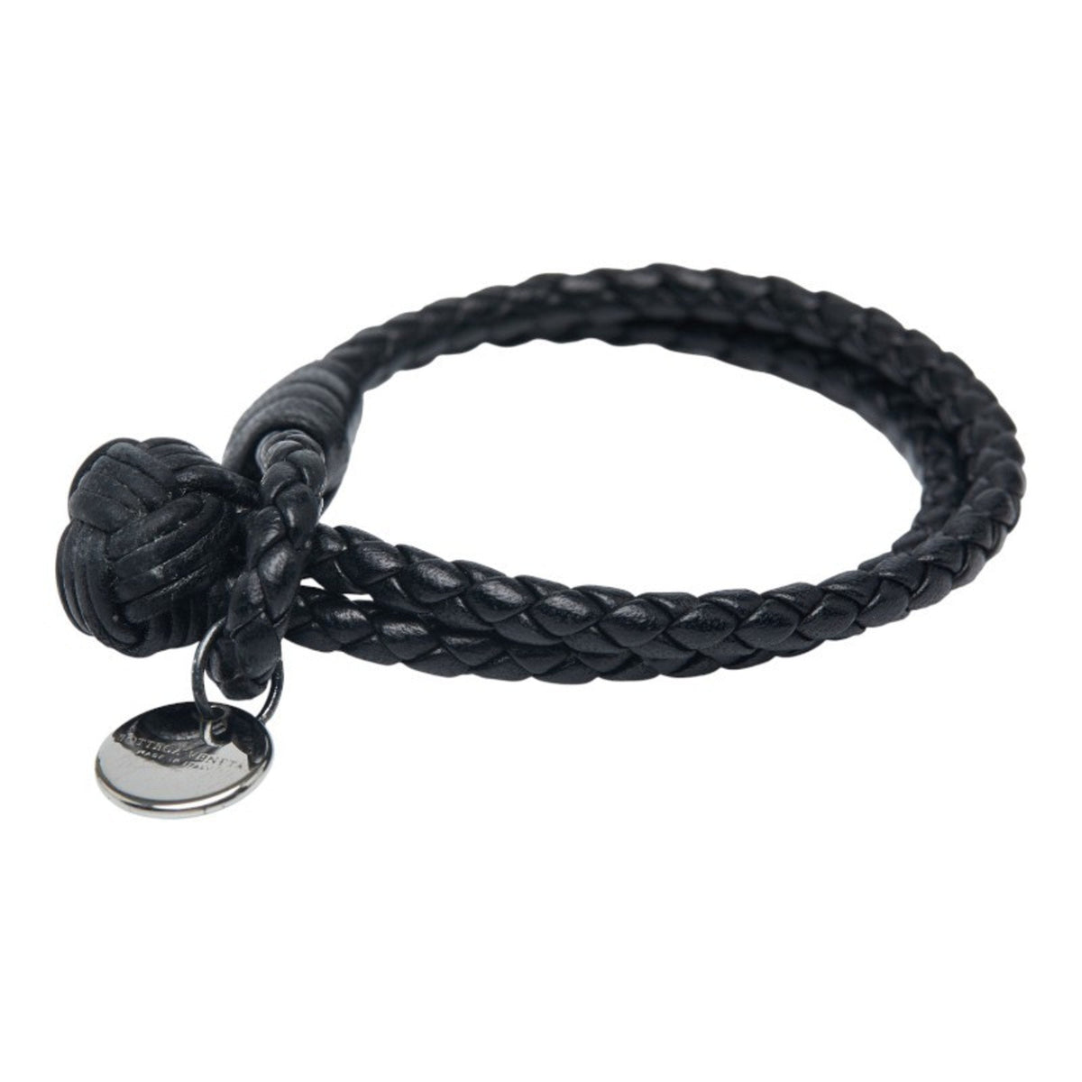 Intrecciato Bracelet Leather and Sterling Silver