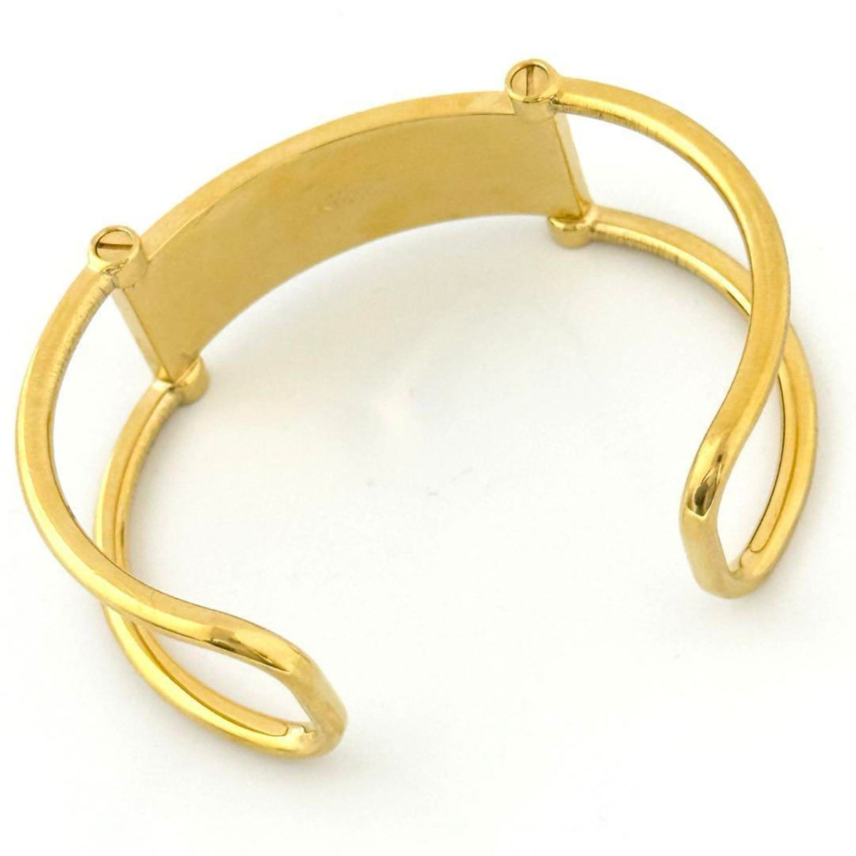 Plate Bangle Metal Bracelet