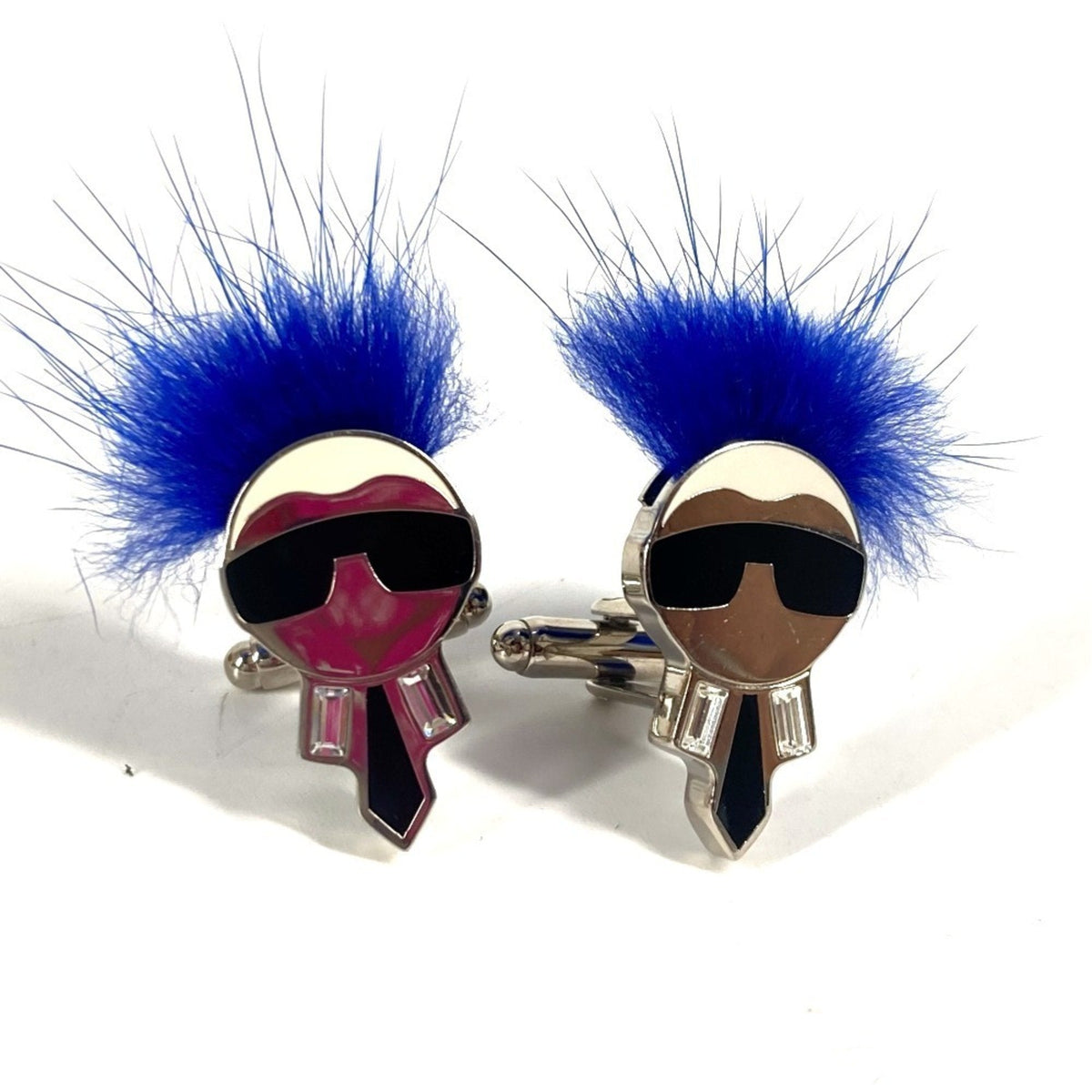 Cufflinks Metal Blue and Silver Bracelet