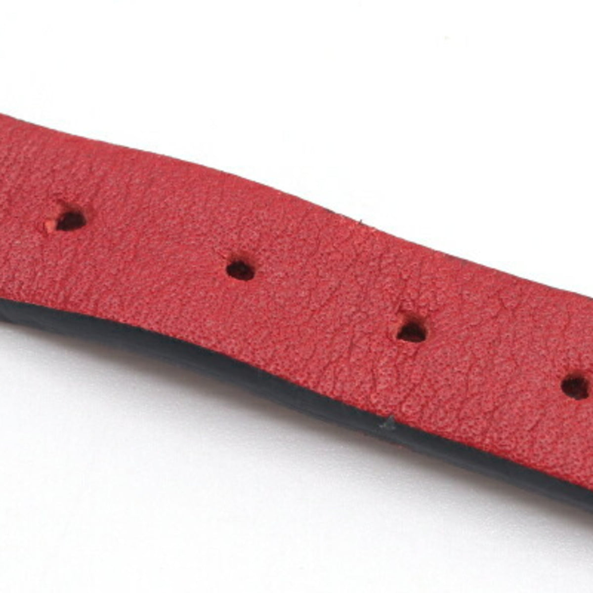 Bracelet Red and White Leather