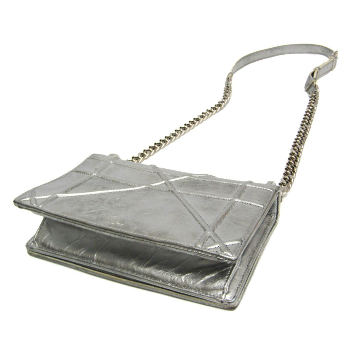 Diorama Clasp Flap Bag Crinkled Lambskin Medium