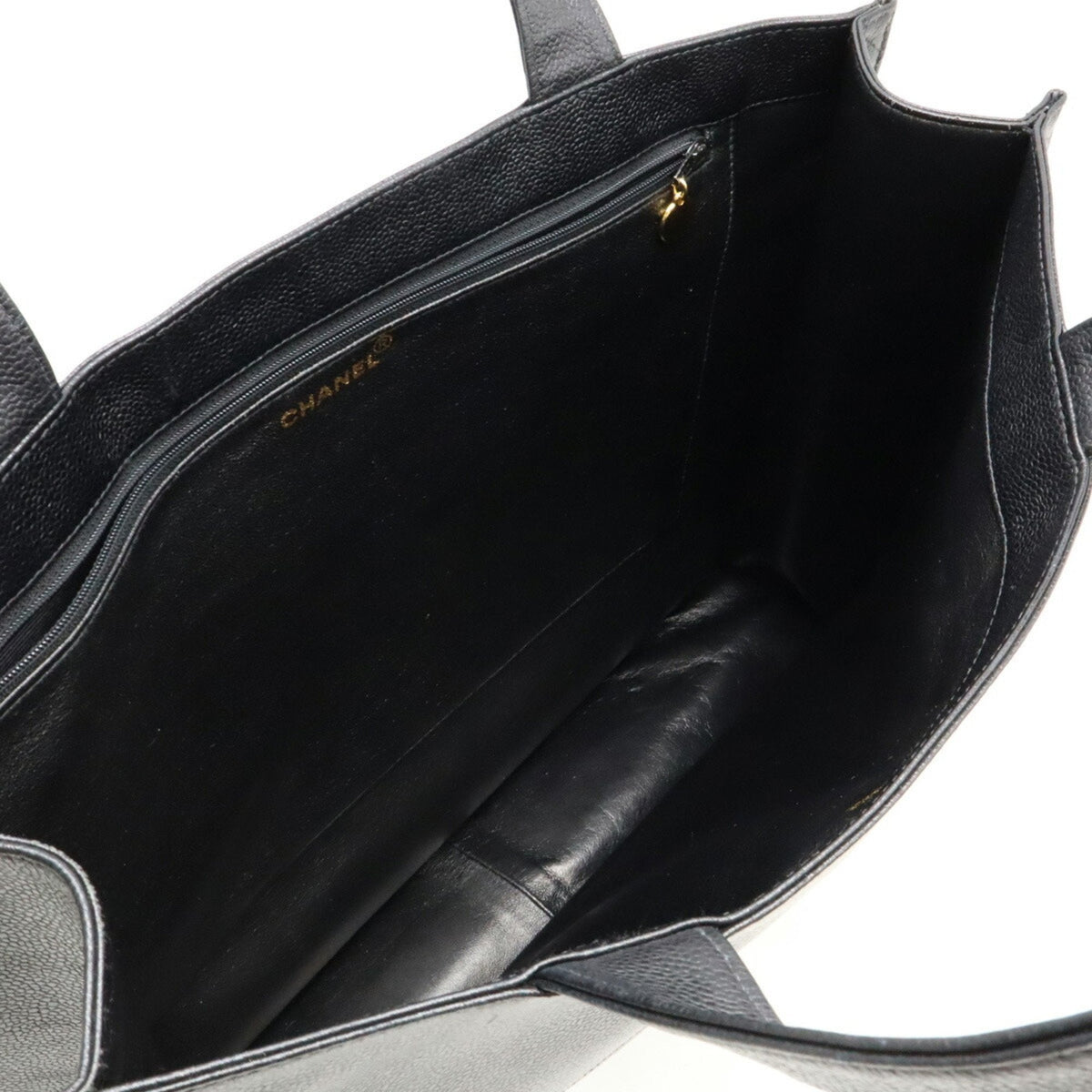 Vintage Timeless Shopping Tote Caviar