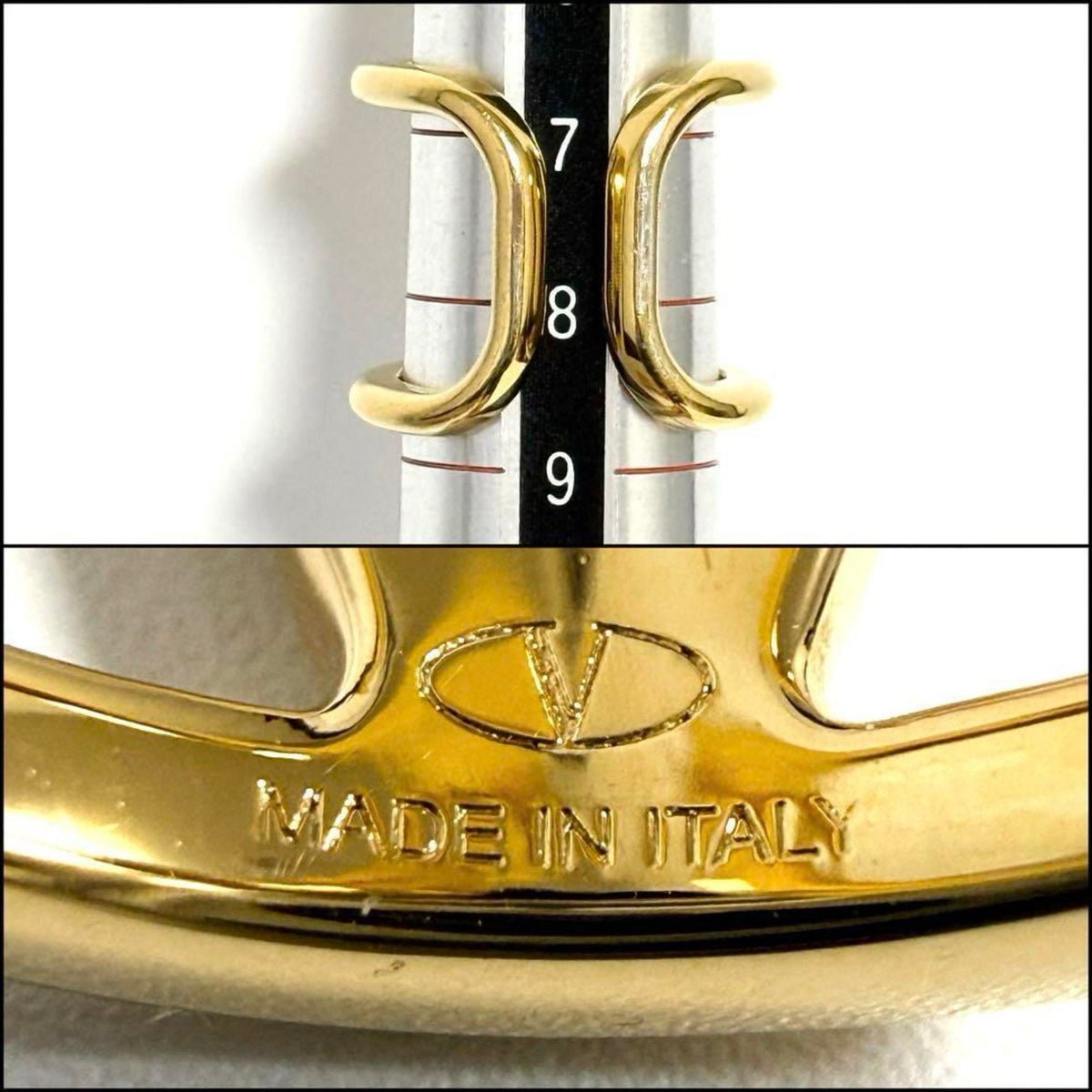 V Signature Ring Metal