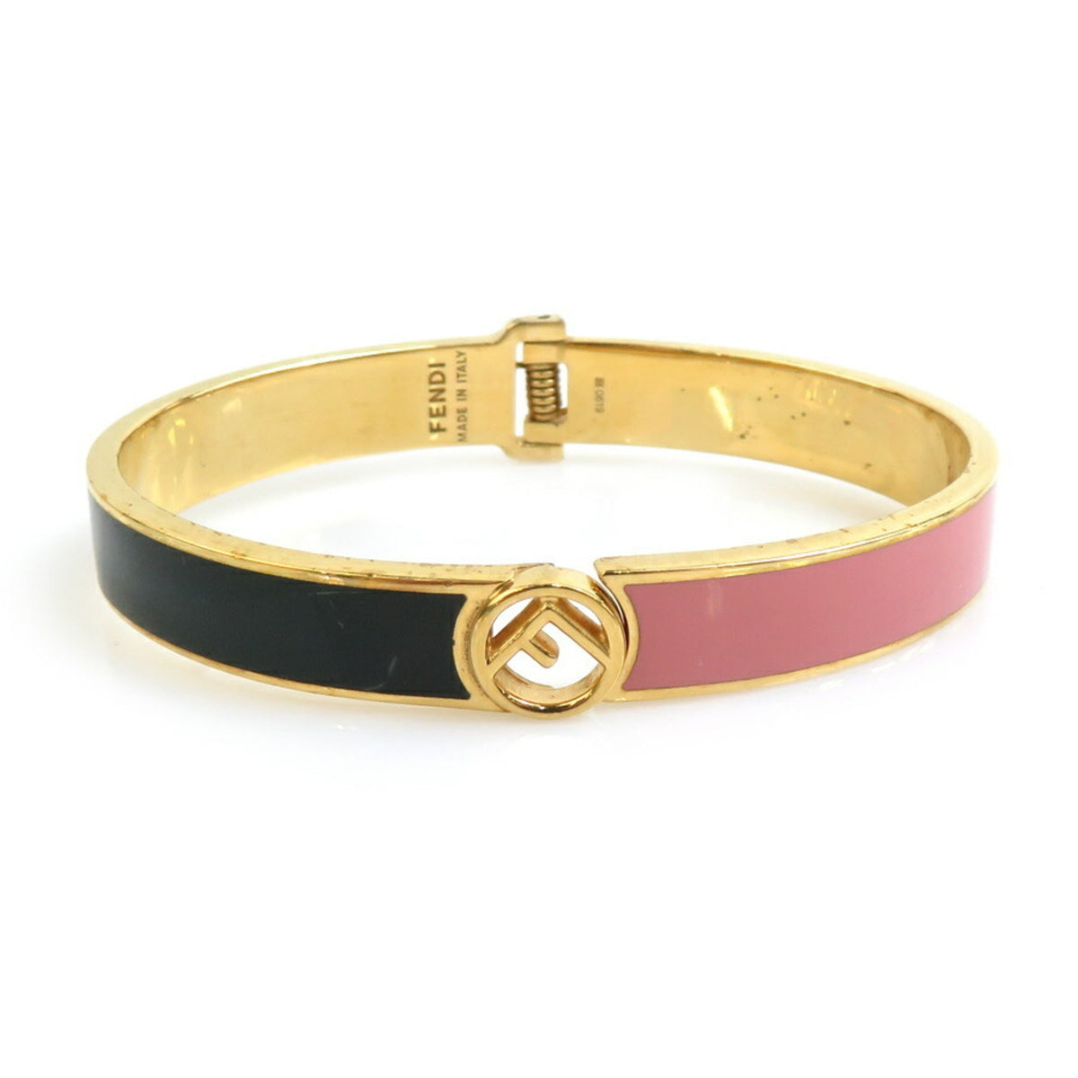 Bangle Metal Black and Pink Gold Bracelet