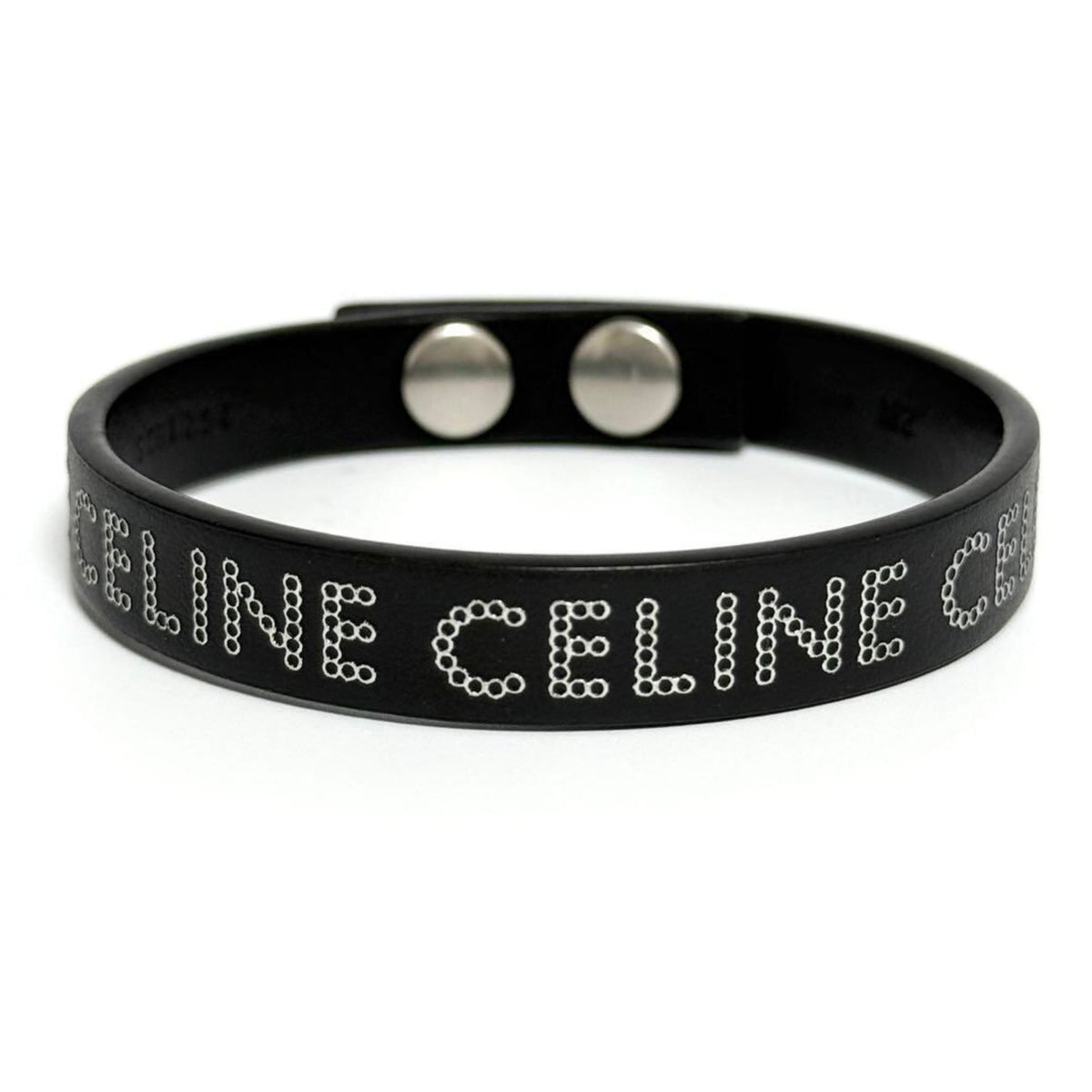 Monochrome Stud Bracelet Leather