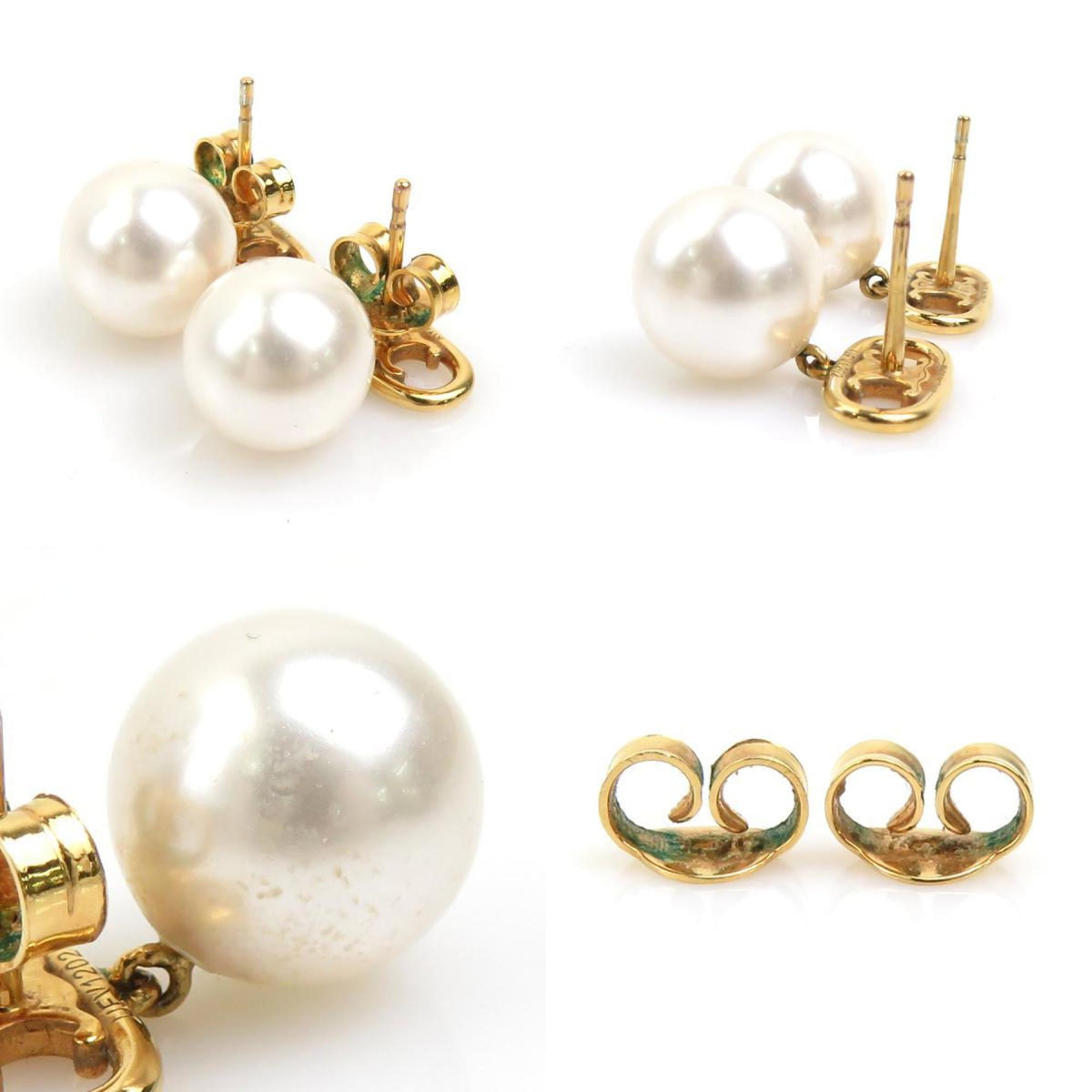 Pearl Earrings Artificial Pearl and Metal