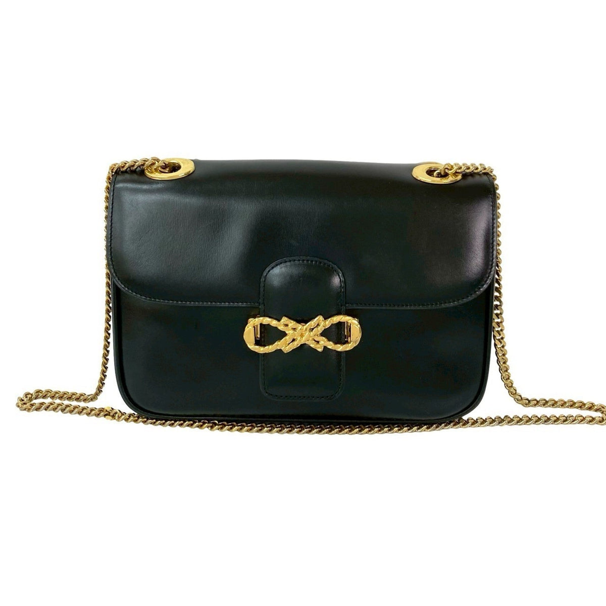 Triomphe Chain Shoulder Bag Leather Medium