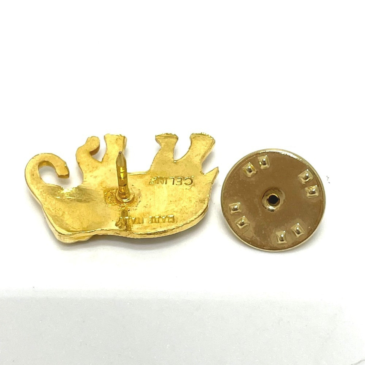 Pin Brooch Gold with Rhinestone