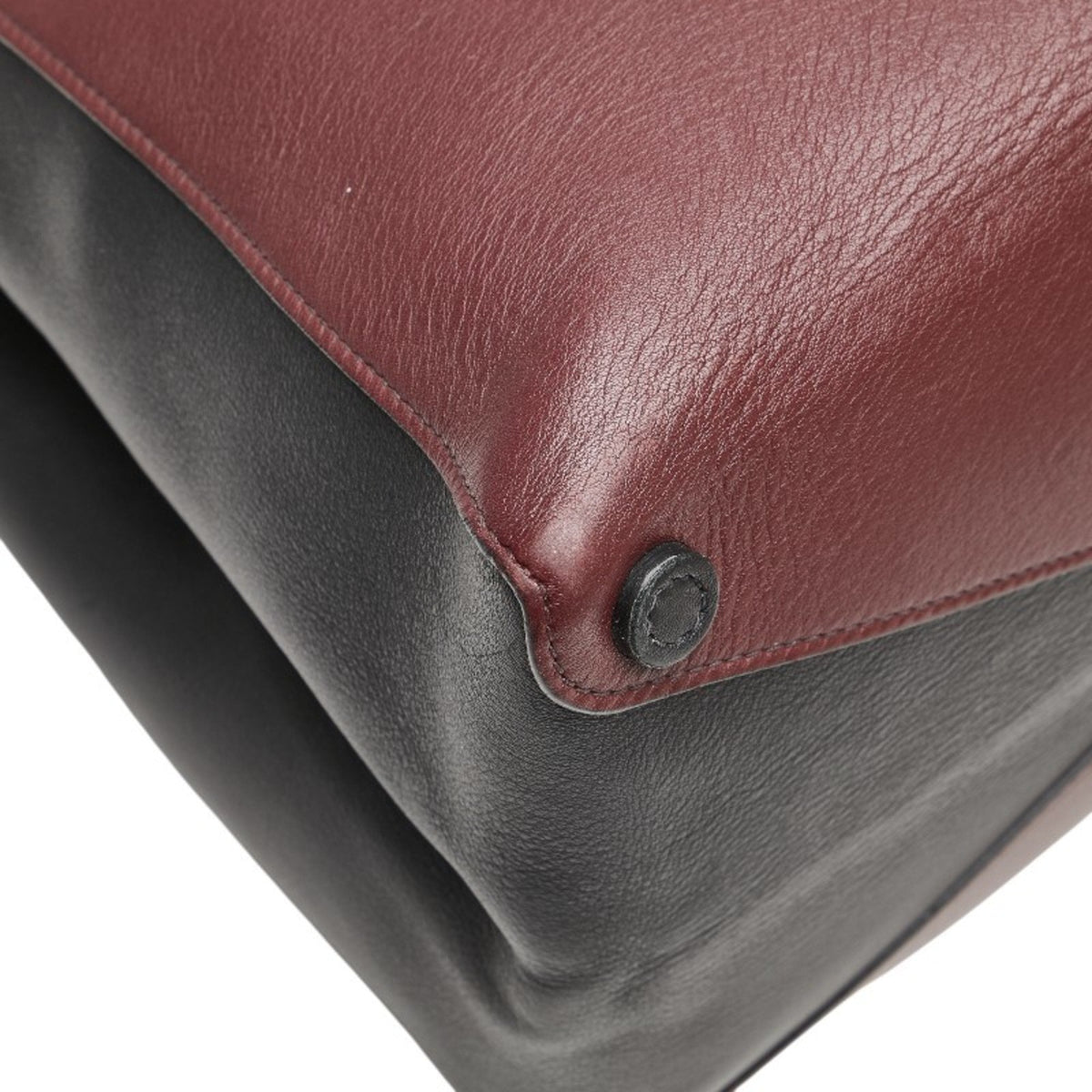 Half Flap Double Turn Lock Satchel Lux Calf North South