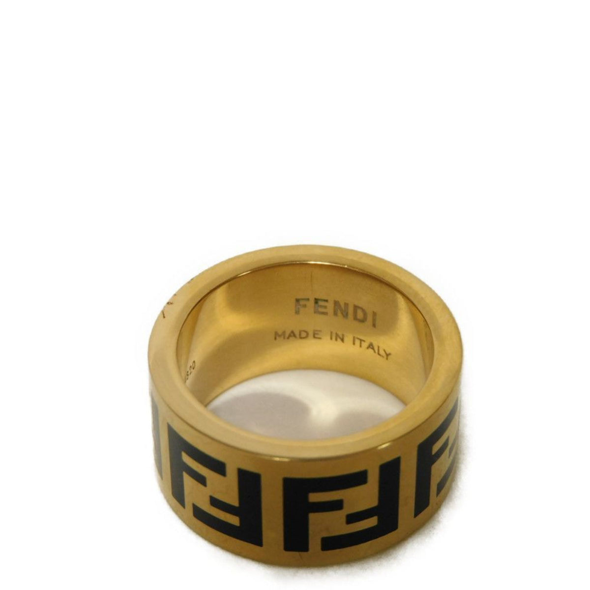 Forever FF Ring Enamel and Brass Gold Black