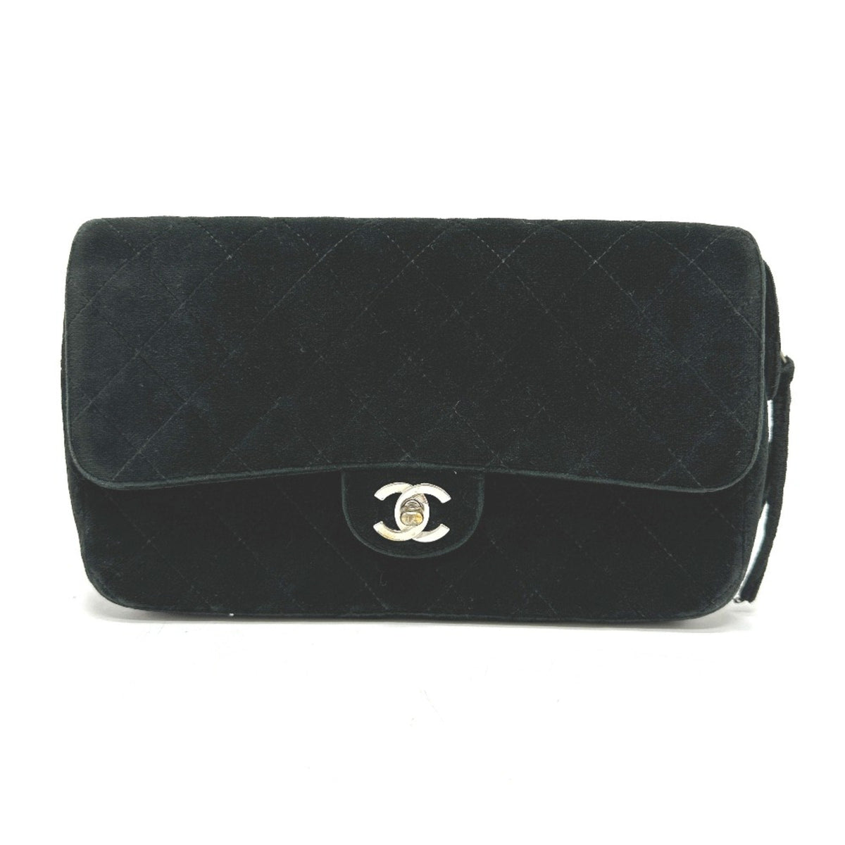 Vintage Classic Flap Backpack Quilted Velvet Medium
