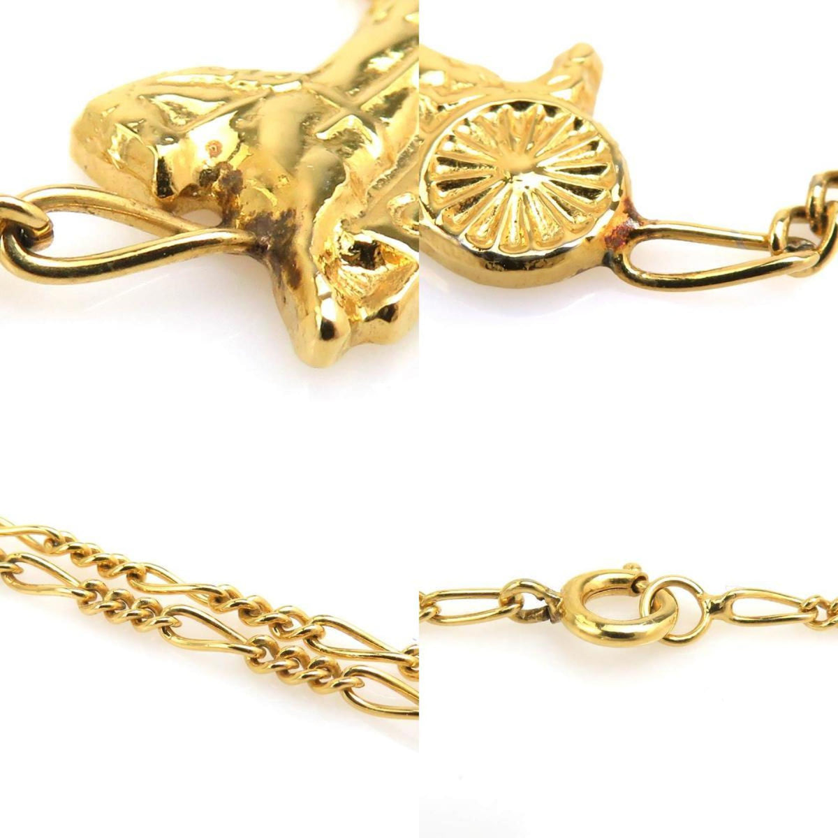 Pendant Necklace Gold Metal