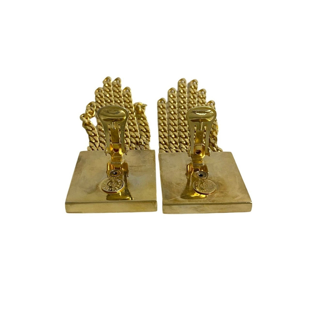Earrings Logo Gold-Tone Metal