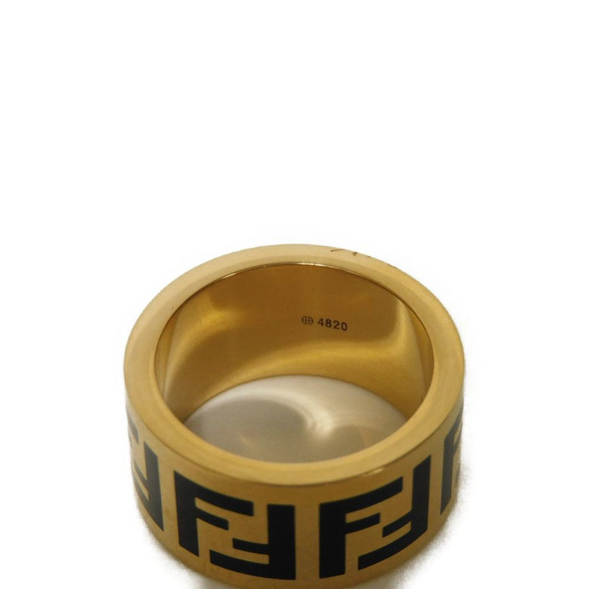 Forever FF Ring Enamel and Brass Gold Black