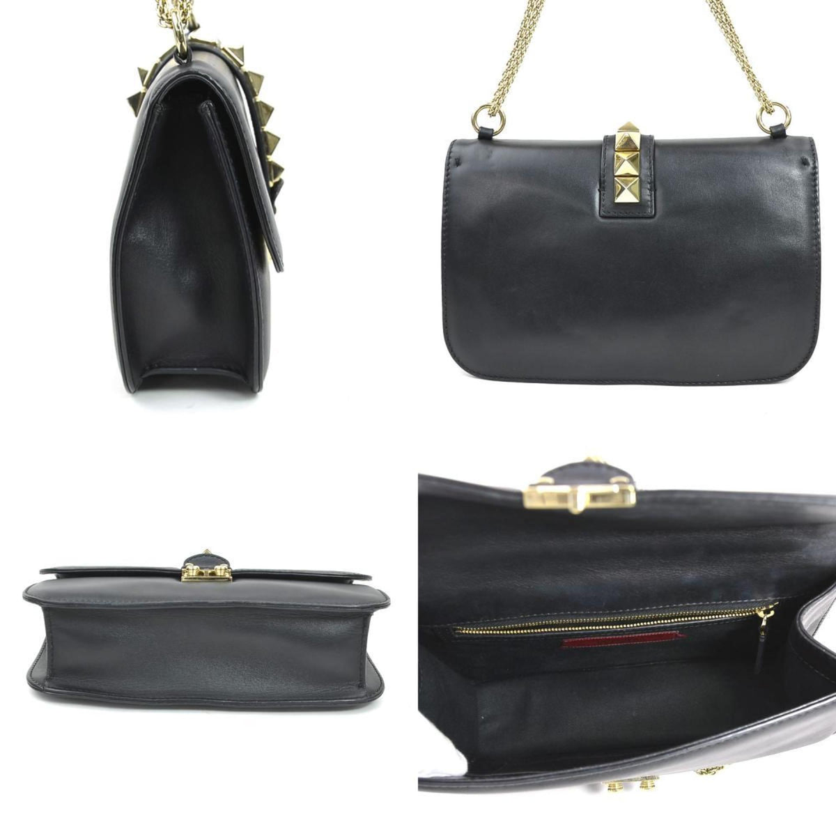 Glam Lock Shoulder Bag Leather Medium