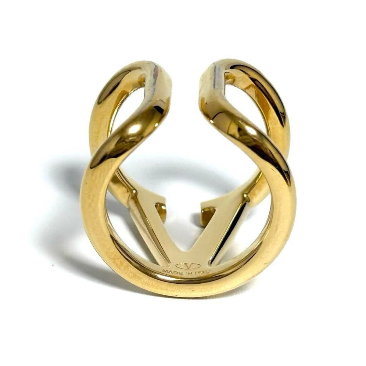 V Signature Ring Metal