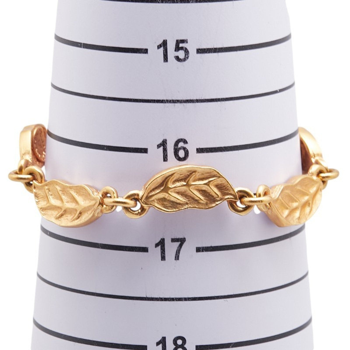Leaf Motif Chain Bracelet Gold