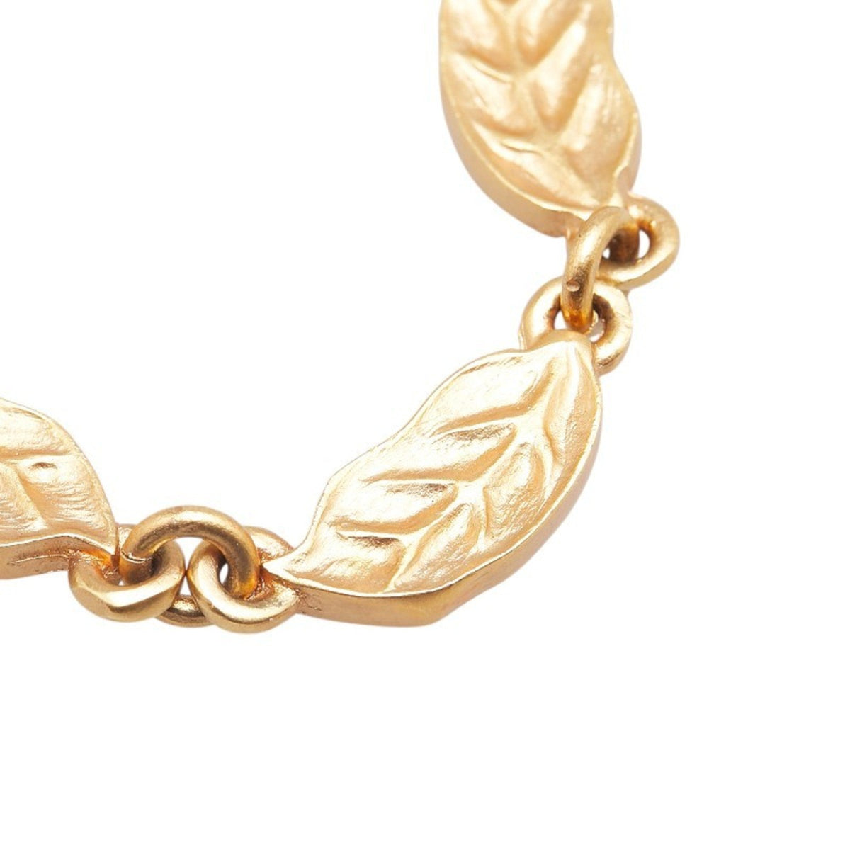 Leaf Motif Chain Bracelet Gold