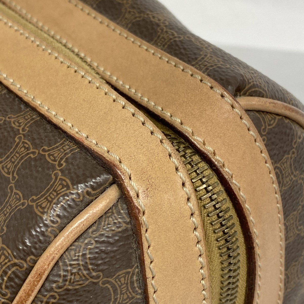 Vintage Duffle Bag Macadam Coated Canvas Medium