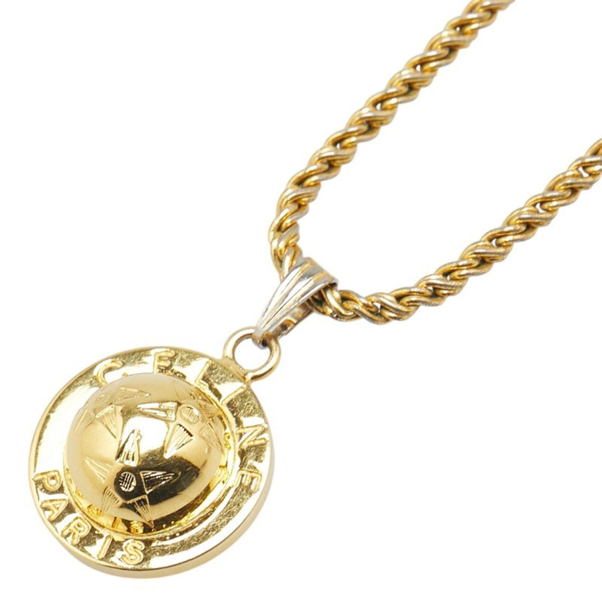 Vintage Star Ball Pendant Necklace Gold
