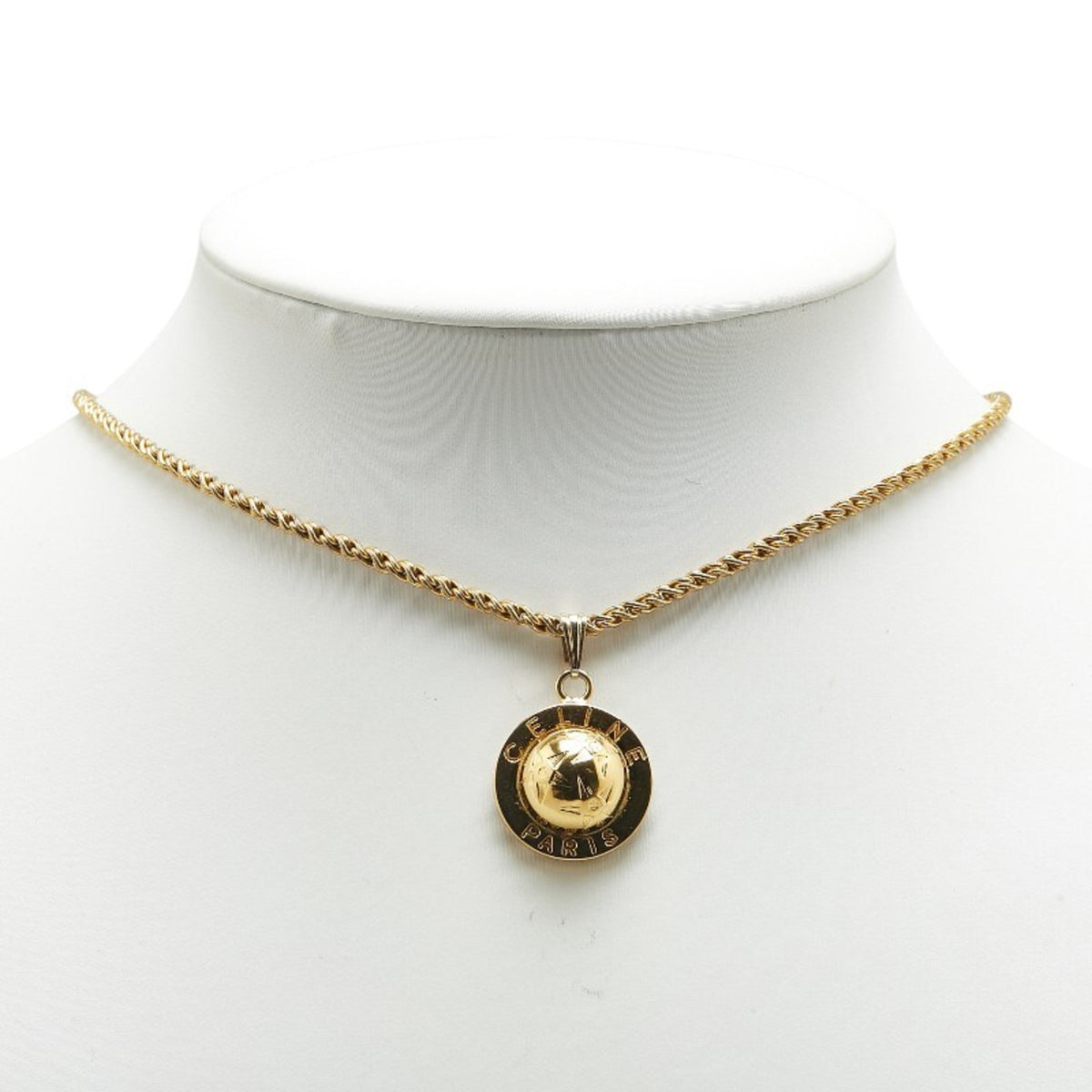 Vintage Star Ball Pendant Necklace Gold