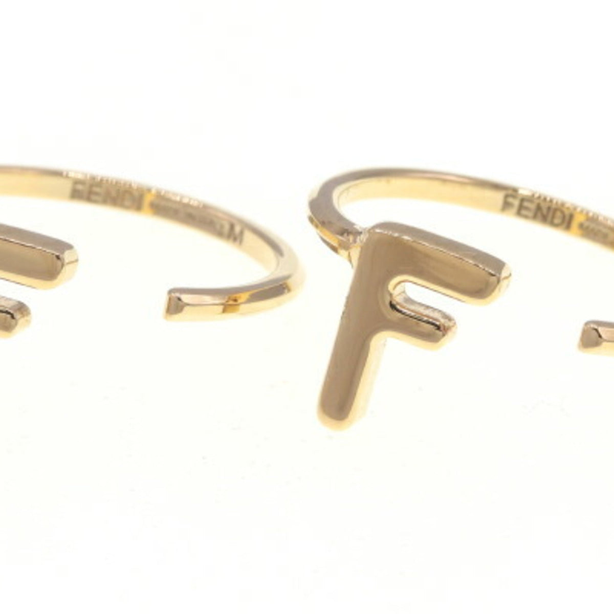FF Double Band Ring Gold Metal