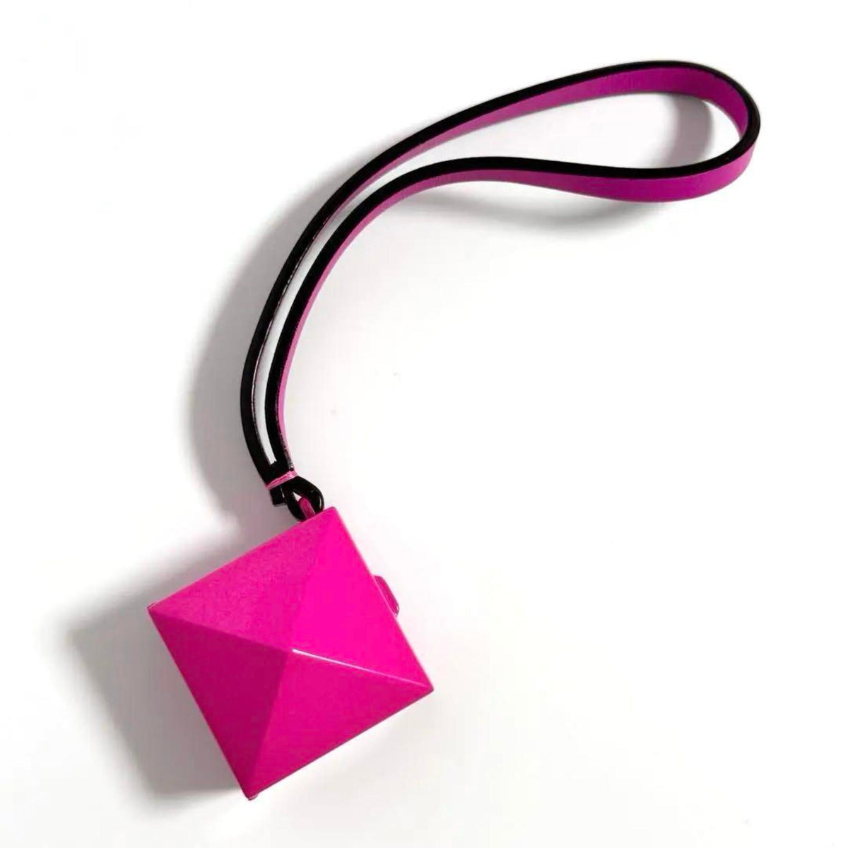 Charm Leather and Metal Rock Studs Mirror Handbag Charm