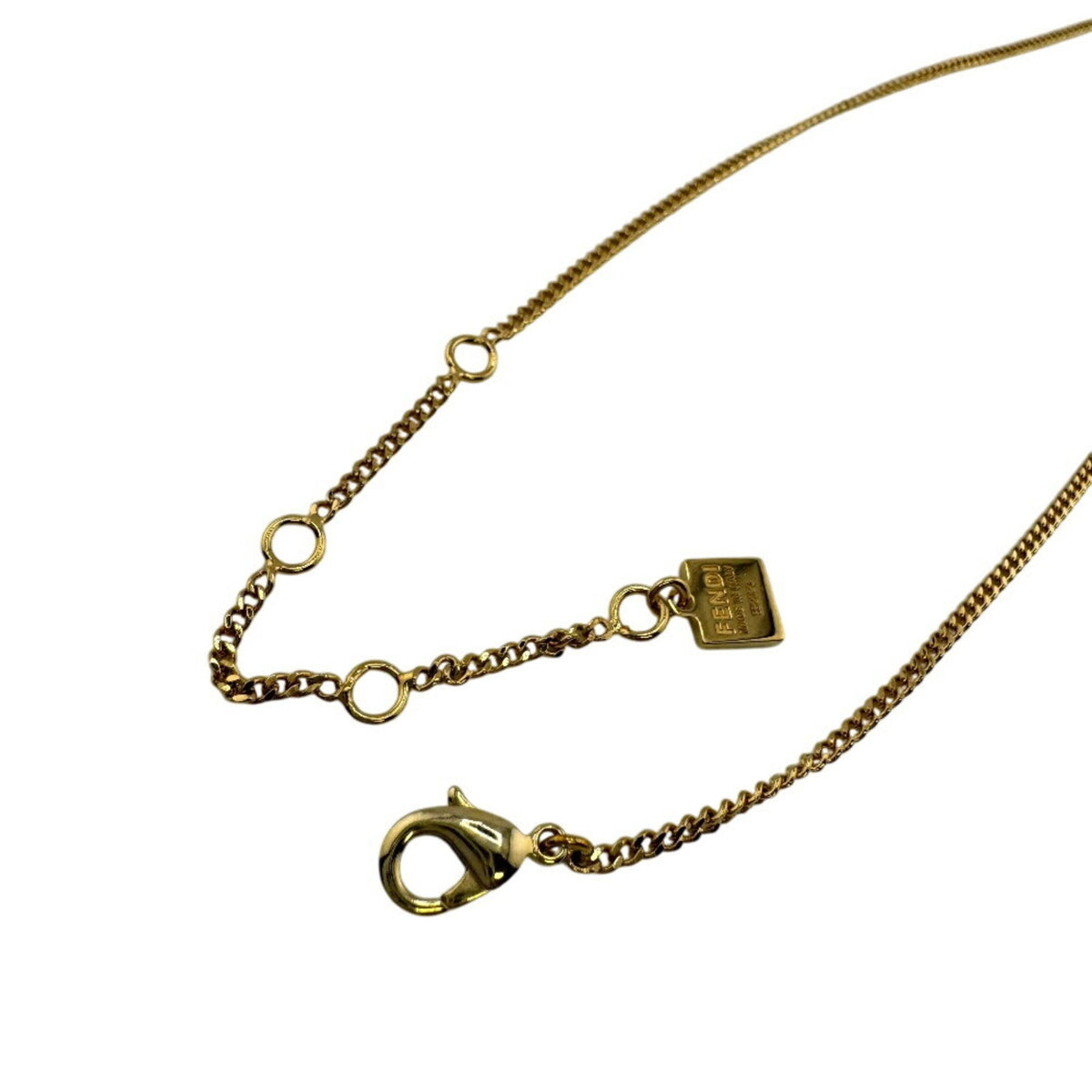 Forever Plate FF Necklace Gold