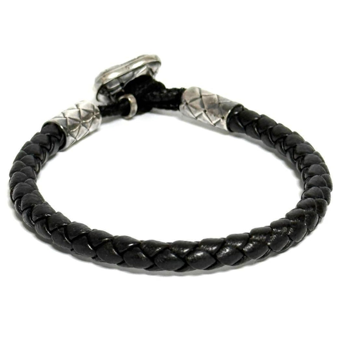 Charm Bracelet Leather and Sterling Silver