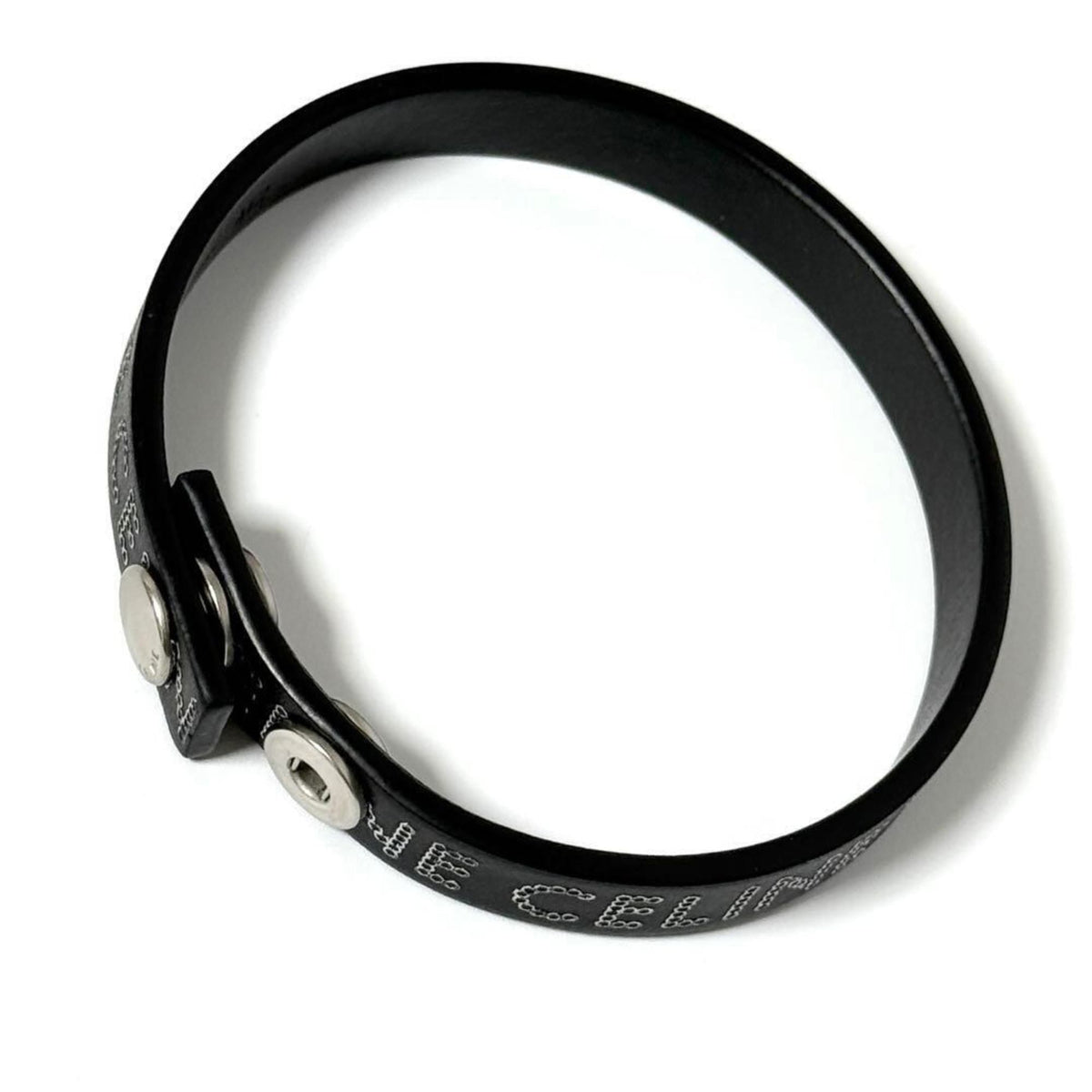 Monochrome Stud Bracelet Leather