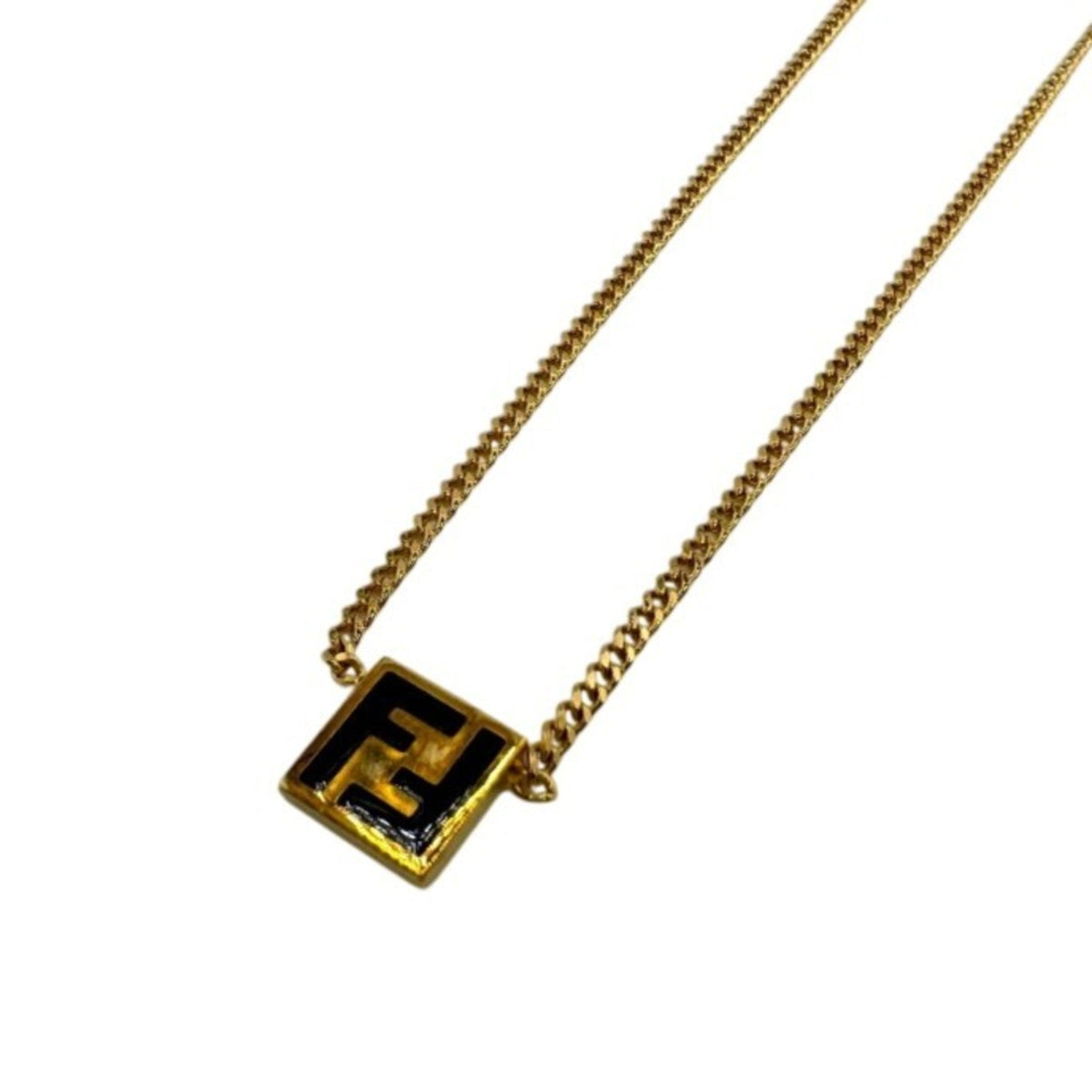 Forever Plate FF Necklace Gold