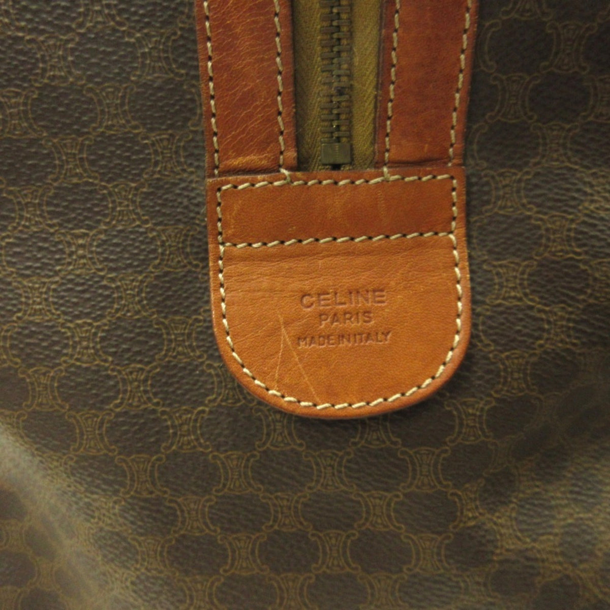 Vintage Duffle Bag Macadam Coated Canvas Large